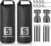 SOUUXIU 2Packs Bike Fork Bags Waterproof Roll Top Design 5L/7L Bicycle Dry Bag Fork Sacks Cycling Pack Bike Pannier for Moutain Bikes Road Bikes Electric Scooters