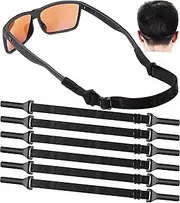 [Rocf Rossini] Adjustable Glasses Straps - 6 Pcs No Tail Elastic Eyewear Retainer for Men and Women Sunglasses String Kids Eyeglasses Lanyard
