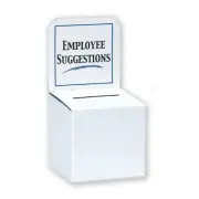 10 x 10 x 9-10" White Ballot Box 10/Bundle (Header Card Separate)