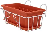 BESPORTBLE 1 Set Vegetable Pot Pour Planter Outdoor Railings Jardiniere Multiple Hanging Plant Pot Bloomers Float Flower Potted Mid Trap Space Circle Window Deck Hanging Basket Red Plastic