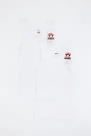 [Bonds] Bonds Cotton Boys Chesty Singlet 2 Pack Top in White Size: 3/4 3/4 White