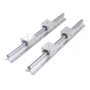 2x SBR12 1500mm Linear Rail Guide Shaft Rod+4x SBR12UU Bearing Block CNC DIY