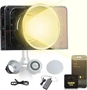 COLBOR W100 Video Light, 100W Camera 2.4G/App Control, 2700-6500K Bi-Colour Studio Continuous CRI 97+, Integrated Fan Mute Bowens Mount Film Two-Tone [No Battery]