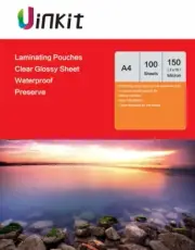 A4 Thermal Hot Laminating Sheets Pouches Film 150 Micron75x2 - 100 Sheets Uinkit