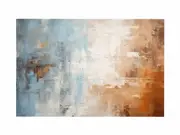 Blue Brown Painting Canvas Print