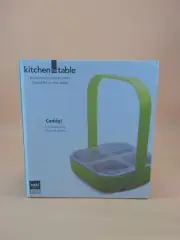 NIB Zak Designs - Condiment Caddy w Lid & Handle Square “4-Section” Red NEW