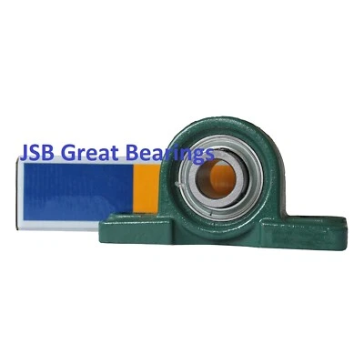 10 Pack UCP206-19 Pillow Block Bearing 1-3/16" Bore Double Seal 2-Bolt Cast Iron