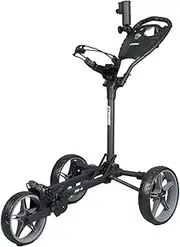 Stinger Golf Products SG-5 Golf Push Buggy- Lightweight,Foldable & Compact Golf Cart with Adjustable Bag Straps,Umbrella Holder,Drink Holder & Wide Rear Wheel Track for Stability. Golf Buggy Push Cart