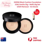 [HERA] Black Cushion Foundation 21N1 Vanilla 15g + Refill 15g Set (2024 Renewal)