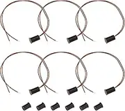 ECSiNG 6pcs Recessed Wired Magnetic Reed Switch Alarm - Embedded Door Sensor for Home Security Access Control Burglar Systems, Brown