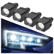 4PC 1.5'' Laser Mini LED Projector Lens Matrix Headlight Bulb Car Motor Retrofit
