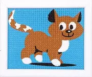 Vervaco Kitten Brown Tapestry Kit, Multi-Colour
