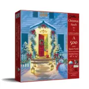 SunsOut Christmas Porch 500 pc Christmas Jigsaw Puzzle 55942