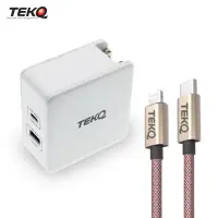 在飛比找momo購物網優惠-【TEKQ】PD QC3.0 57W 快速旅行萬用充電器 +