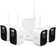 [Swann] MaxRanger Mini Kit 4K Wireless NVR Security System 4-Cam Kit,4K Camera Forever Charged Solar Panel,Wi-Fi Cameras Outdoor, Color Night Vision,True Detect,No Monthly Fee,Local Storage, MRMINISD4