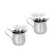 Stainless Steel Silver Bell Creamer Cream Pitcher for Milk, Barware (2 PC, 5 oz)