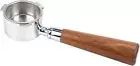 51mm Coffee Bottomless Portafilter, with Filter Basket & Wooden Handle, Replacem