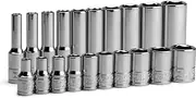Capri Tools 1/4 in. Drive 6-Point Socket Set (Shallow & Deep Set / 3/16-9/16 in.)