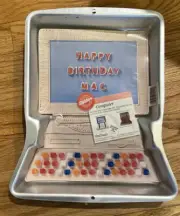 WILTON HAPPY BIRTHDAY MAC Computer Cake Pan Aluminum Baking 13 1/4"x 11 1/4" x 2