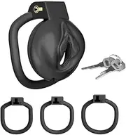 Sissy Chastity Cage Plastic Inverted Chastity Devices Penis Exercise Flat Chastity Lock Cock Rings to Prevent Erection Bondage for Male