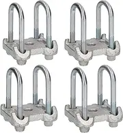 8 U Bolts and 4 Base Plate for Ifor Williams Trailers Twin Parabolic Leaf Springs
