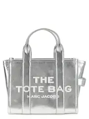 [Marc Jacobs] Marc Jacobs-The Metallic Leather Small Tote Borse A Mano Silver-Donna OS Silver
