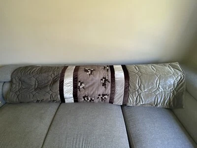 Adairs Mercer + Reid Lustre Bed Runner Grey Wine Velvet RRP $209 New With Tags