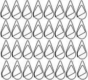 Black Paper Clips, 200 PCS Cute Drop-Shaped Stainless Steel Paper Clips, Tear Drop Shape Paper Clip for Office School Supplies Wedding Invitations Scrapbooking Crafts Bookmarks by DACUAN