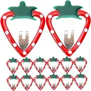 Toddmomy 15pcs Strawberry Hair Clips for Cute Hair Accessories Versatile Sturdy Hairpins for Bangs Ponytails Everyday Wear