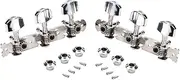 Vaguelly Mini Square Head Guitar Machine Heads Tuning Pegs for Classical Bass Durable Silver Tuning Keys Essential Replacement for Worn Broken Pegs