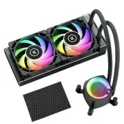 EKWB EK-Nucleus AIO CPU Cooler CR240 Lux and Microfibre Cloth, Black