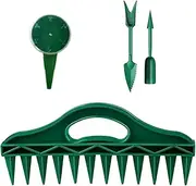 Fenteer Sowing Seed Dispenser Set Seed Spreader Portable Practical Gardening Planting Tool 12 Hole Digger for Flowers Sowing Seeds, 4pcs Set
