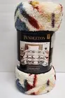 Pendleton Sherpa Fleece Blanket Plush Manta Twin 66”x92” White S. Beige New