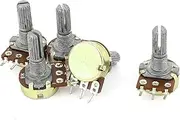 Aexit 5 (Potentiometer) Pcs B1K Type B 1K Ohm 3 Terminal Single Linear Rotary (65ry26qf45) Taper Potentiometer