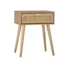 Bedside Table Wooden Rattan Furniture