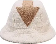 [CM C&M WODRO] Avatar The Last Airbender Appa Bucket Hat Aang Costume Dress Up Cap Unisex Lambswool Winter Warm Hats White