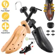 2-Way Plastic Wooden Adjustable Shoe Stretcher Men Women Boot Size US 5-13