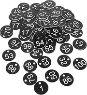 DOITOOL 100pcs Plastic Number Tags for Organizing and Labeling Identification Tags for Warehouses Hotels Clubs and Supermarkets Reusable and Versatile