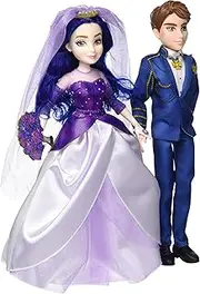 Disney Descendants Mal and Ben Dolls, Inspired by Disney The Royal Wedding: A Descendants Story, Toys Include Outfits, Shoes, and Fashion Accessories