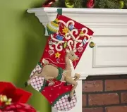 Bucilla ORNAMENTAL REINDEER" Felt Christmas Stocking Kit-OOP Factory Direct 18"