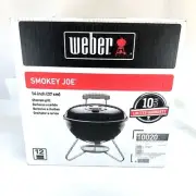 Weber 14 in Smokey Joe Portable Charcoal Grill Black Outdoor BBQ NEW IN BOX