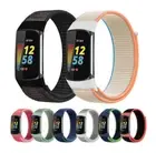 For Fitbit Charge 6 Charge5 Sport Woven Nylon Hook & Loop Watch Band Wrist Strap