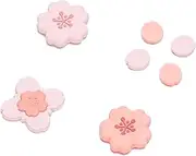 GeekShare Silicone Cross D-Pad Button Caps Set Cute Joystick Cover - ABXY Key Buttons Sticker Compatible with Switch/OLED Game Console - Sakura