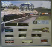 BACHMANN N SCALE EMPIRE BUILDER SANTA FE TRAIN SET steam engine freight BAC24009