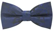 Men's Bow Ties Pre-Tied Adjustable Fun Pattern Bow Ties for Men Navy Blue