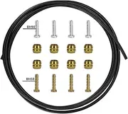 CYSKY Bike Hydraulic Brake Hose Kit 2500mm for Shimano BH59 BH90 Sram Avid System, Included 8 Bike Brake Olive and 8 Brass Connecting Insert (Black)
