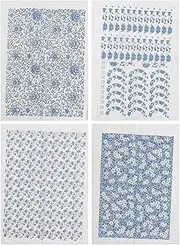 SEWACC 4sheets Ceramic Underglaze Transfer Paper of Pottery Decals for Crafts and Easy to Use for Clay and Porcelain Projects Stickers