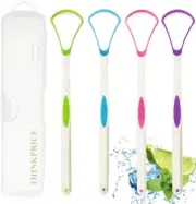 Tongue Scraper Cleaner 100% BPA Free Tongue Scrapers with Travel Handy Case f...