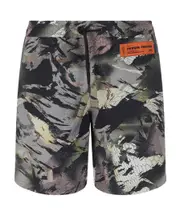 Heron Preston Camouflage Logo Patch Swim Shorts Black
