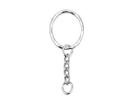 DIY 50Pcs Split Metal Key Holder Ring Keyring Blanks Link Chains Keychain Craft